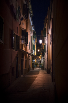 Night in an Italian village