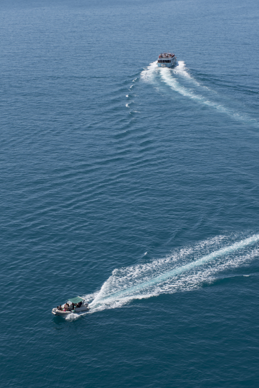 Boats in Mediterranean Sea